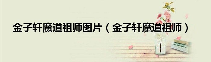 金子轩魔道祖师图片(金子轩魔道祖师)