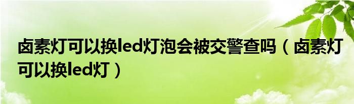 卤素灯可以换led灯泡会被交警查吗(卤素灯可以换led灯)