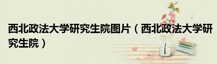 西北政法大学研究生院图片(西北政法大学研究生院)