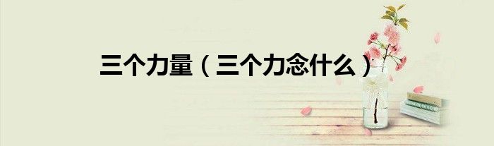 三个力量（三个力念什么）