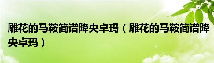 雕花的马鞍简谱降央卓玛(雕花的马鞍简谱降央卓玛)