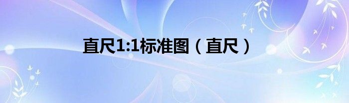 直尺1:1标准图(直尺)