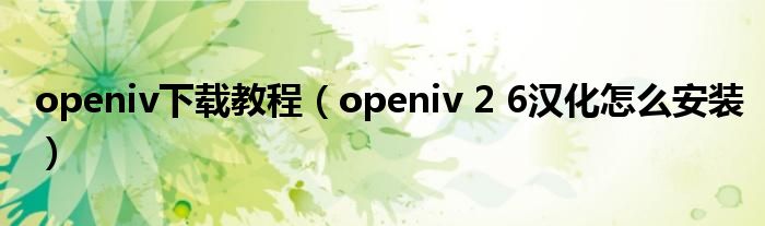 openiv下载教程(openiv 2 6汉化怎么安装)