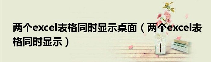 两个excel表格同时显示桌面(两个excel表格同时显示)