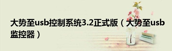 大势至usb控制系统3.2正式版(大势至usb监控器)