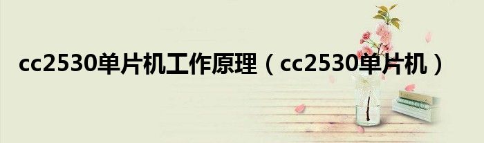 cc2530单片机工作原理(cc2530单片机)