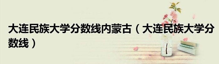 大连民族大学分数线内蒙古(大连民族大学分数线)