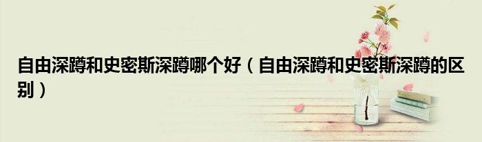 自由深蹲和史密斯深蹲哪个好(自由深蹲和史密斯深蹲的区别)