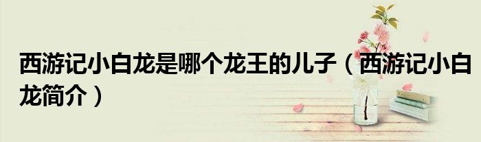西游记小白龙是哪个龙王的儿子(西游记小白龙简介)