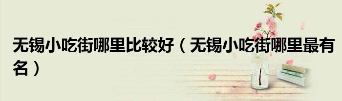 无锡小吃街哪里比较好(无锡小吃街哪里最有名)