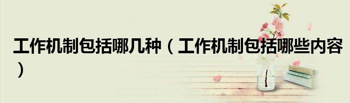 工作机制包括哪几种(工作机制包括哪些内容)