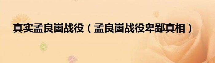 真实孟良崮战役(孟良崮战役卑鄙真相)