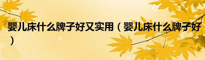婴儿床什么牌子好又实用(婴儿床什么牌子好)