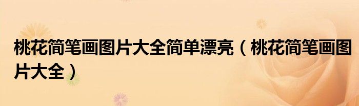 桃花简笔画图片大全简单漂亮(桃花简笔画图片大全)