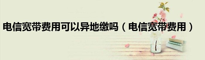 电信宽带费用可以异地缴吗(电信宽带费用)
