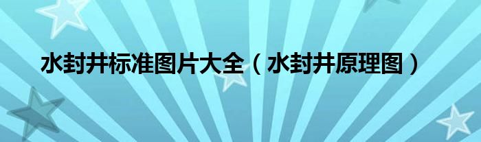 水封井标准图片大全(水封井原理图)