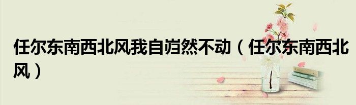 任尔东南西北风我自岿然不动(任尔东南西北风)