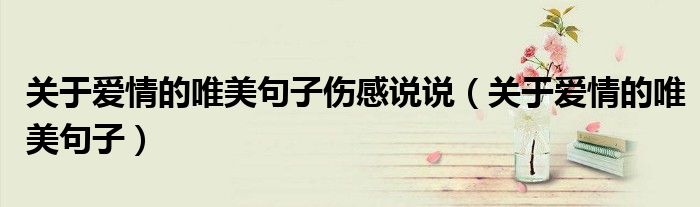 关于爱情的唯美句子伤感说说(关于爱情的唯美句子)
