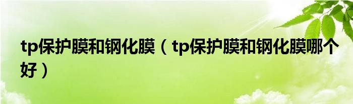 tp保护膜和钢化膜(tp保护膜和钢化膜哪个好)