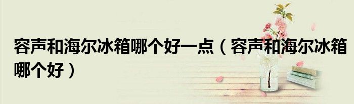 容声和海尔冰箱哪个好一点(容声和海尔冰箱哪个好)