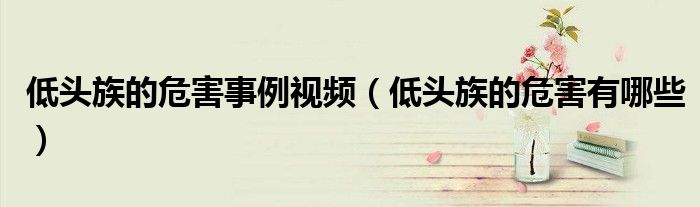 低头族的危害事例视频(低头族的危害有哪些)
