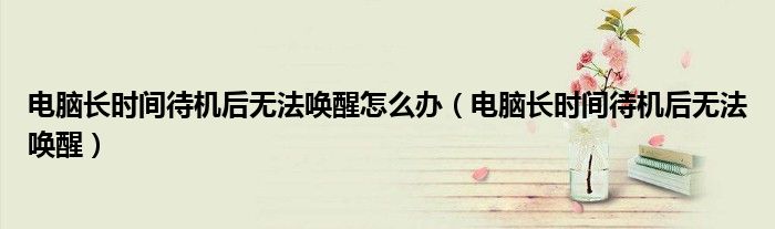 电脑长时间待机后无法唤醒怎么办(电脑长时间待机后无法唤醒)