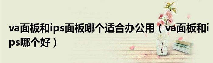 va面板和ips面板哪个适合办公用(va面板和ips哪个好)