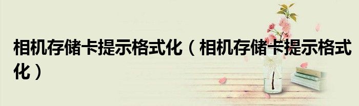 相机存储卡提示格式化(相机存储卡提示格式化)