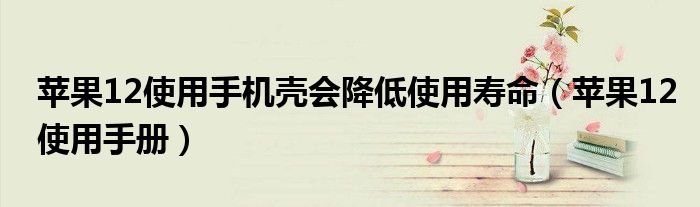 苹果12使用手机壳会降低使用寿命(苹果12使用手册)
