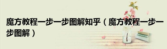 魔方教程一步一步图解知乎(魔方教程一步一步图解)