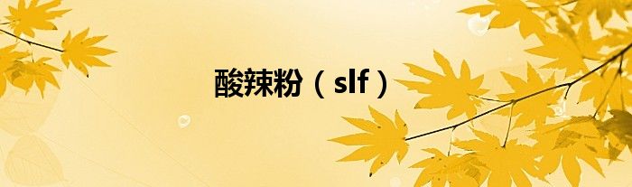 酸辣粉(slf)
