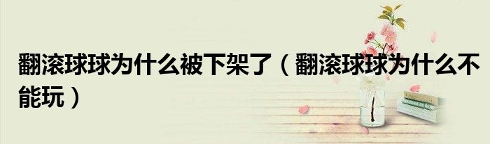 翻滚球球为什么被下架了(翻滚球球为什么不能玩)