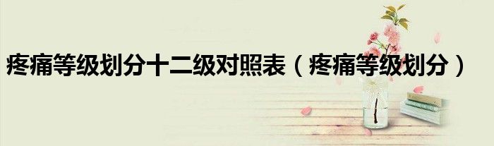 疼痛等级划分十二级对照表(疼痛等级划分)
