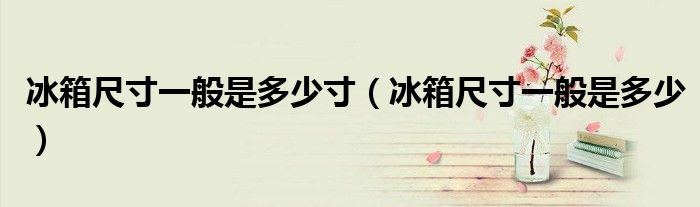 冰箱尺寸一般是多少寸(冰箱尺寸一般是多少)