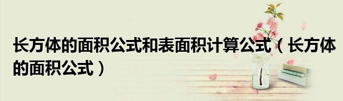 长方体的面积公式和表面积计算公式(长方体的面积公式)