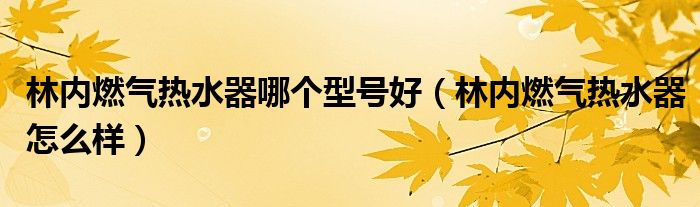 林内燃气热水器哪个型号好(林内燃气热水器怎么样)