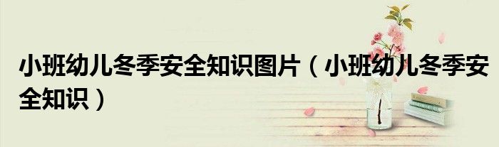 小班幼儿冬季安全知识图片(小班幼儿冬季安全知识)