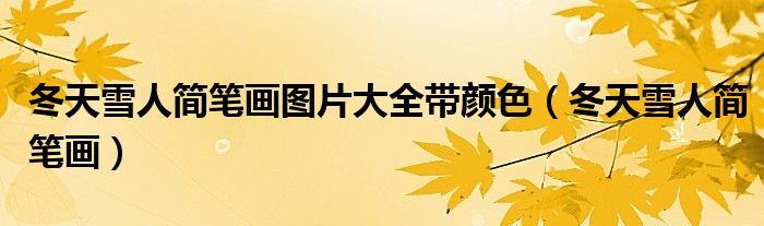 冬天雪人简笔画图片大全带颜色(冬天雪人简笔画)