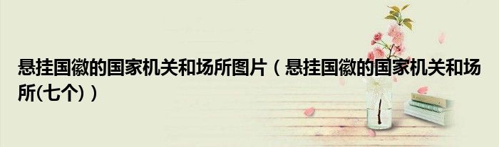 悬挂国徽的国家机关和场所图片(悬挂国徽的国家机关和场所(七个))