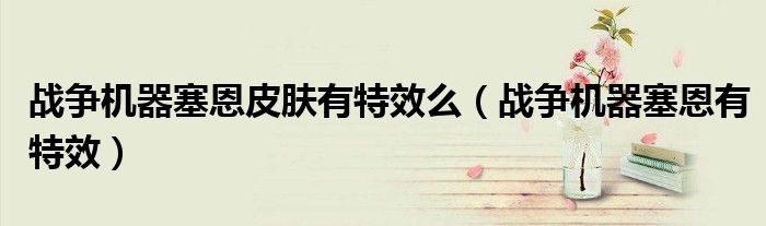 战争机器塞恩皮肤有特效么(战争机器塞恩有特效)