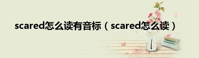 scared怎么读有音标(scared怎么读)