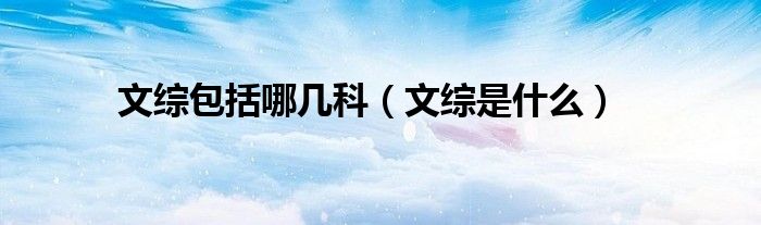 文综包括哪几科(文综是什么)