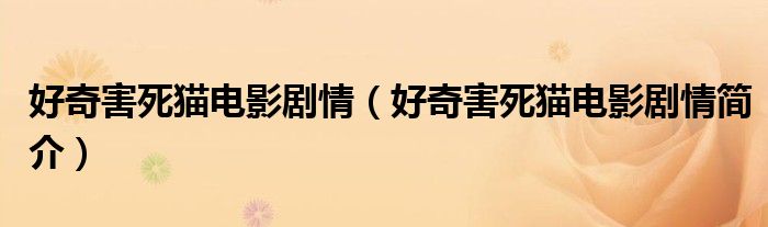 好奇害死猫电影剧情(好奇害死猫电影剧情简介)