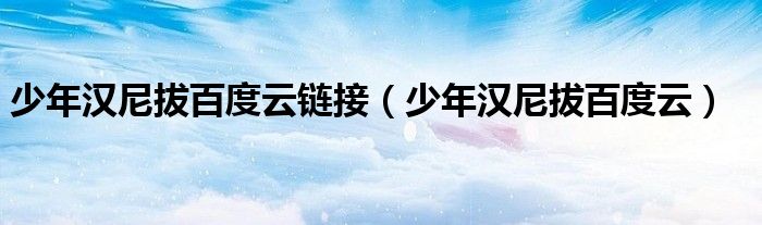 少年汉尼拔百度云链接(少年汉尼拔百度云)