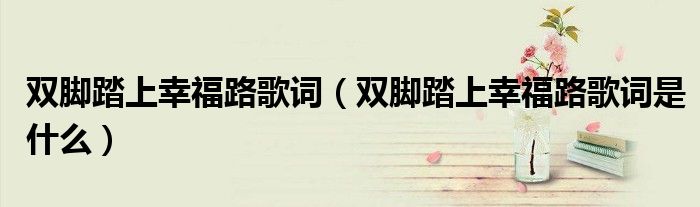 双脚踏上幸福路歌词(双脚踏上幸福路歌词是什么)