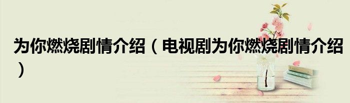 为你燃烧剧情介绍(电视剧为你燃烧剧情介绍)