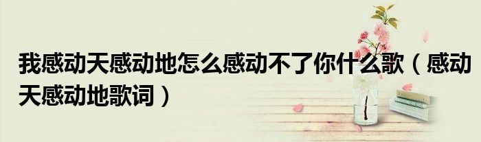 我感动天感动地怎么感动不了你什么歌(感动天感动地歌词)