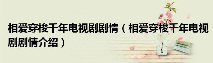 相爱穿梭千年电视剧剧情(相爱穿梭千年电视剧剧情介绍)