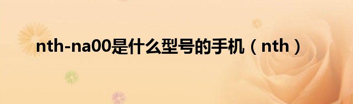 nth-na00是什么型号的手机(nth)