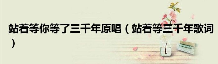 站着等你等了三千年原唱(站着等三千年歌词)